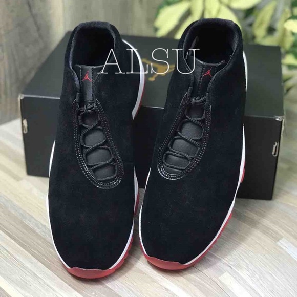 Nike Air Jordan Future Suede Black Mens AUTHENTIC - Picture 7 of 8